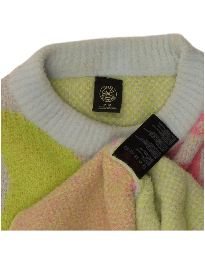 Urban Outfitters Dame Grafisk Crew Neck Jumper Sweater UK 14 Medium Multi