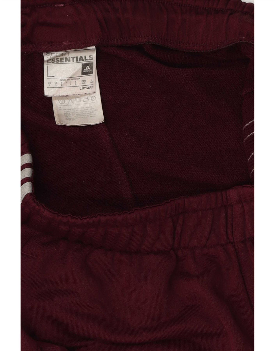 Adidas Herre Climalite Sport Shorts Large Bourgogne Polyester