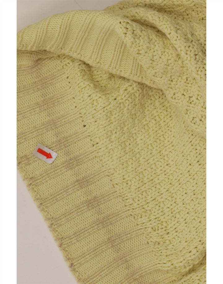 BENETTON Dame sweater med rund hals IT 50 XL Gul bomuld