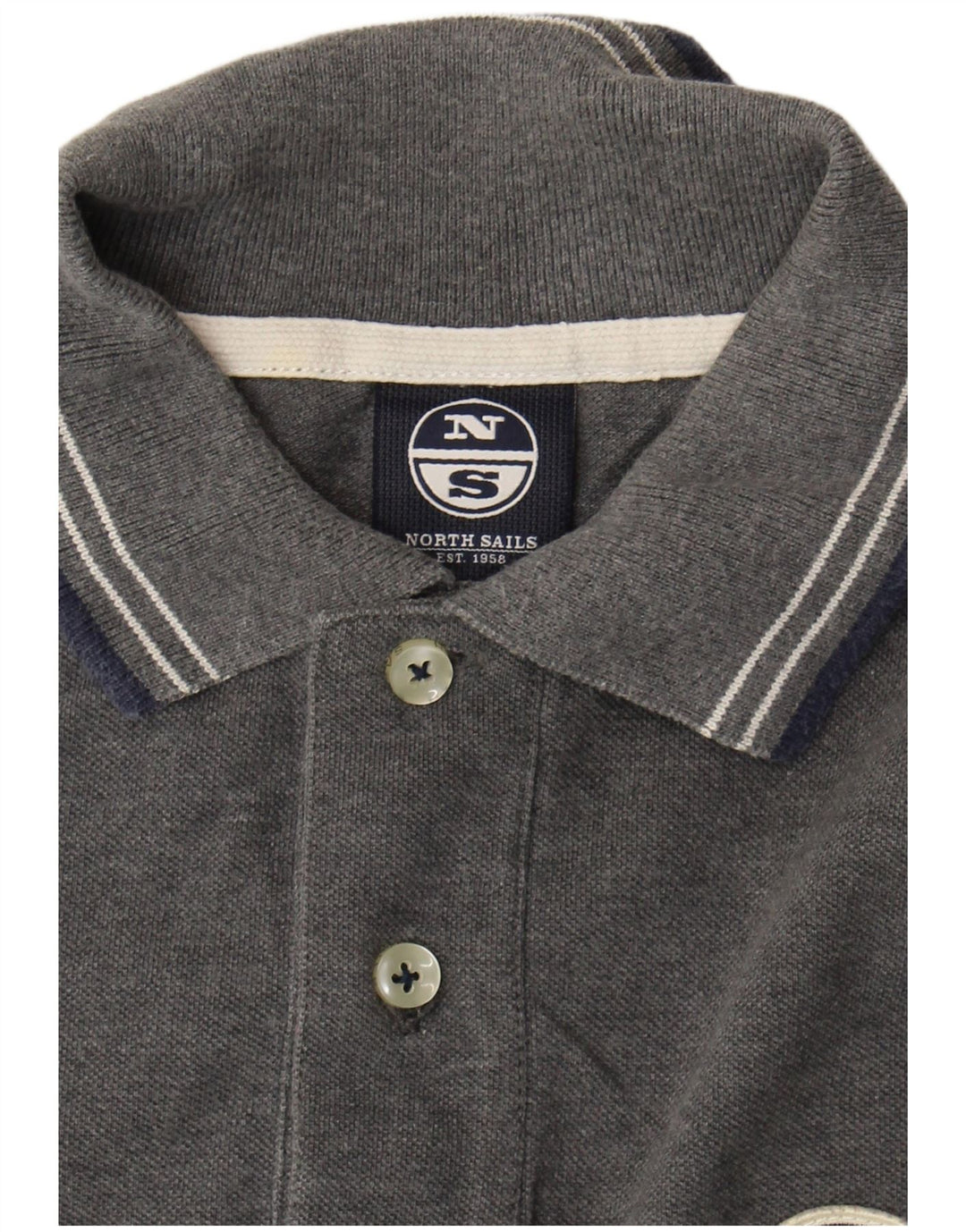 North Sails Herre Polo Shirt Medium Grå Bomuld