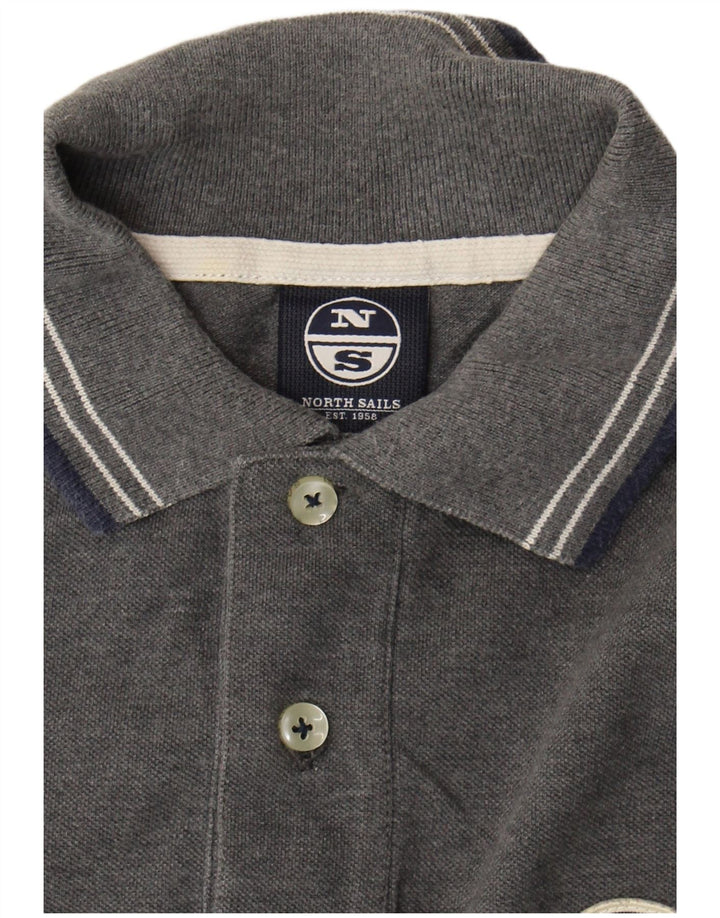 North Sails Herre Polo Shirt Medium Grå Bomuld