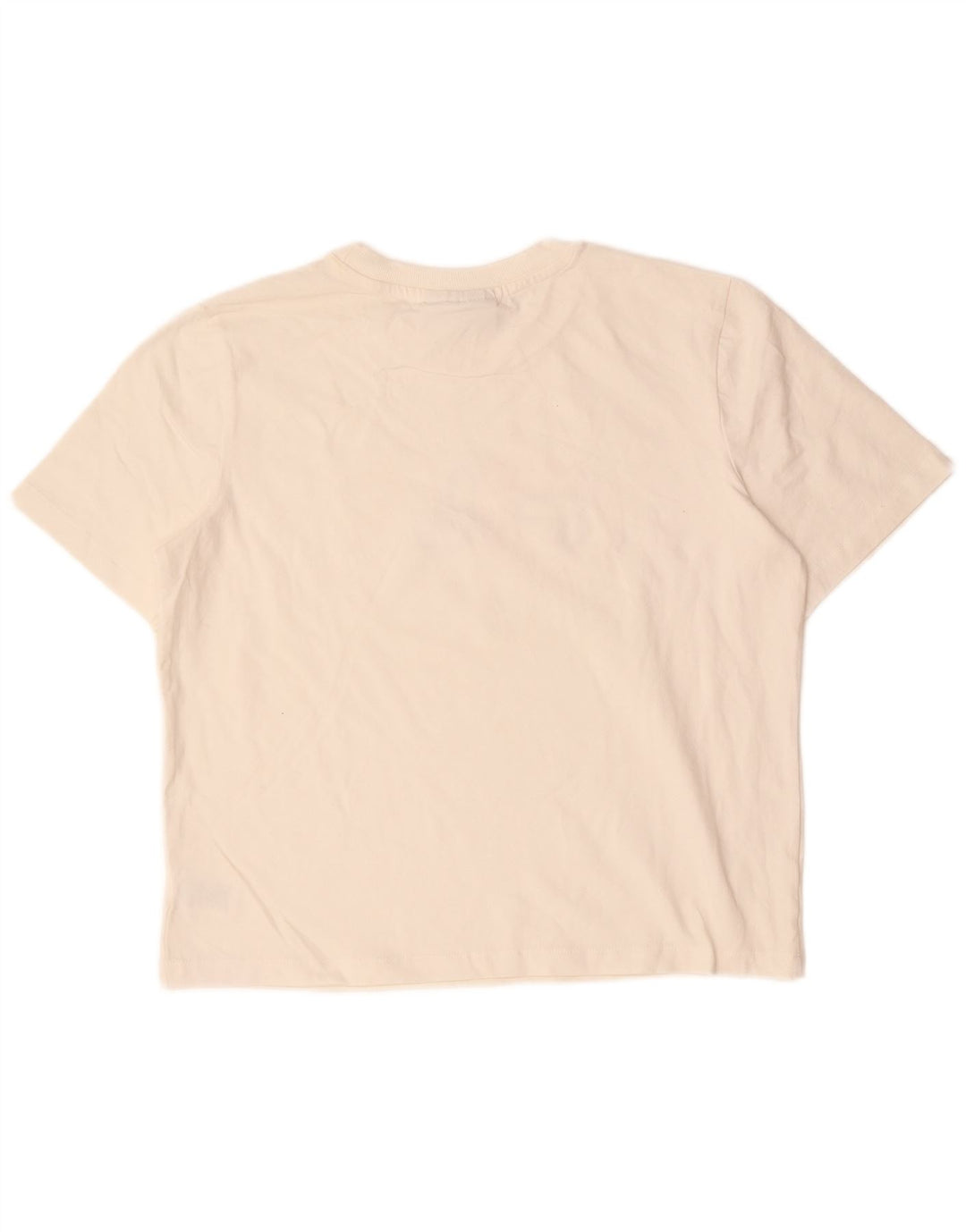 FILA Grafisk T-shirt top til kvinder UK 14 Medium hvid bomuld