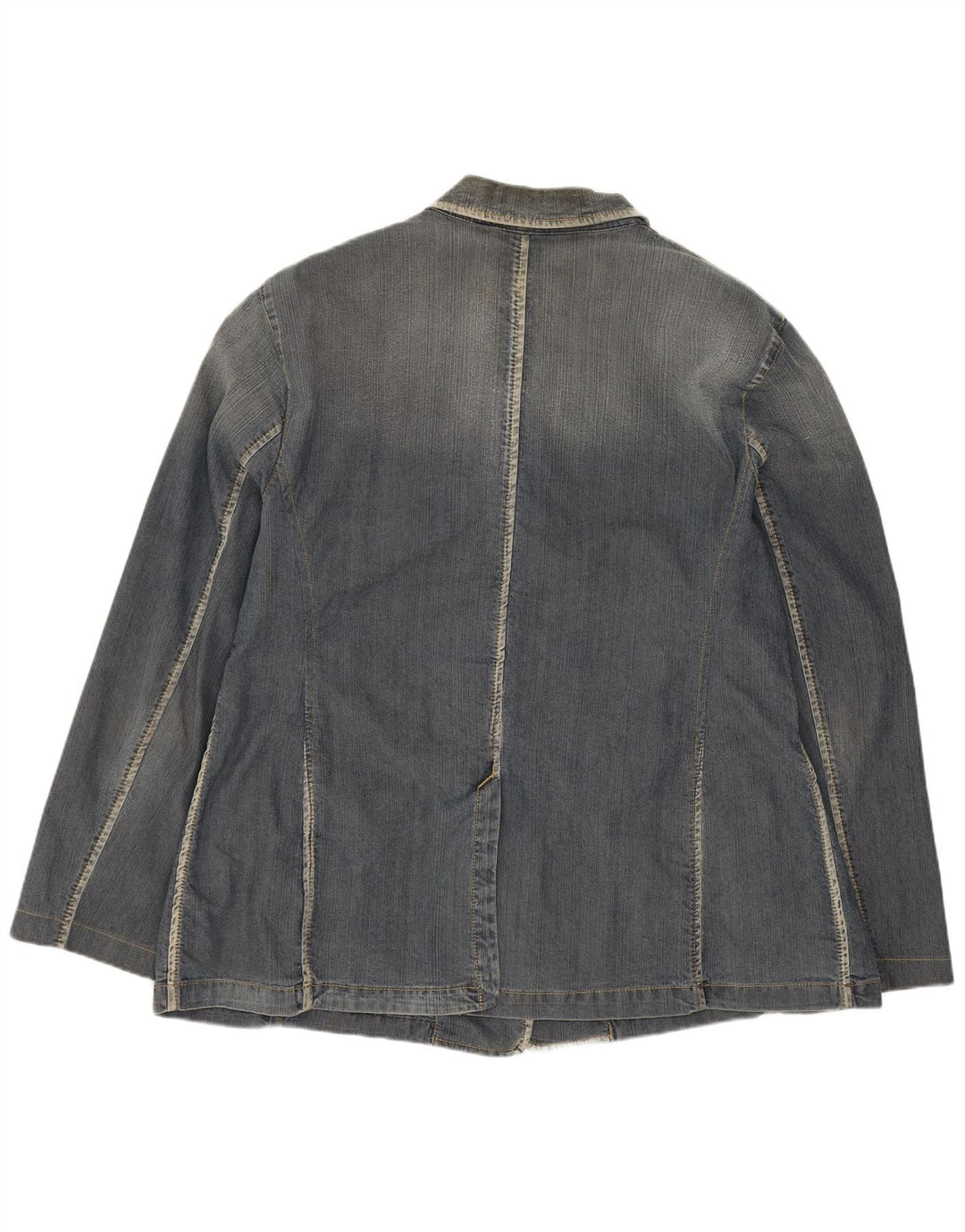 PERTE BY KRIZIA Dame 3-knaps denim blazerjakke UK 14 Large Blue