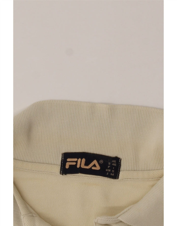FILA Mens Polo Shirt IT 46 Small Beige Cotton Vintage Fila and Second-Hand Fila from Messina Hembry 
