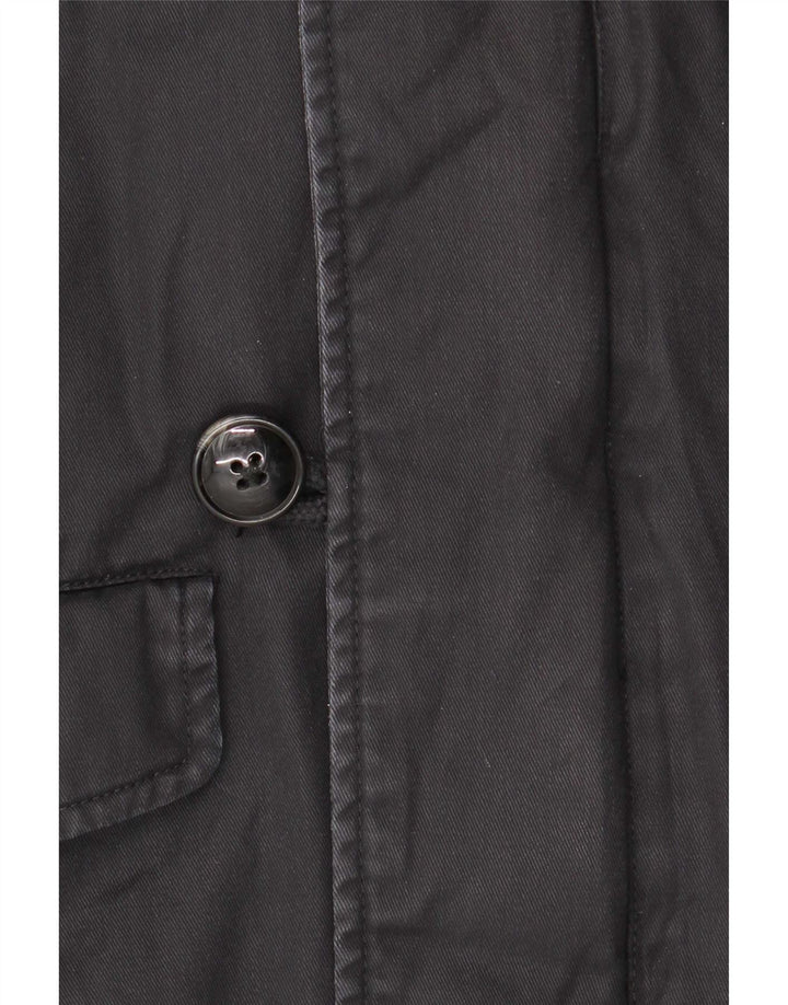 Woolrich Herre Hooded Parka Jacket UK 40 Large Navy Blue Cotton