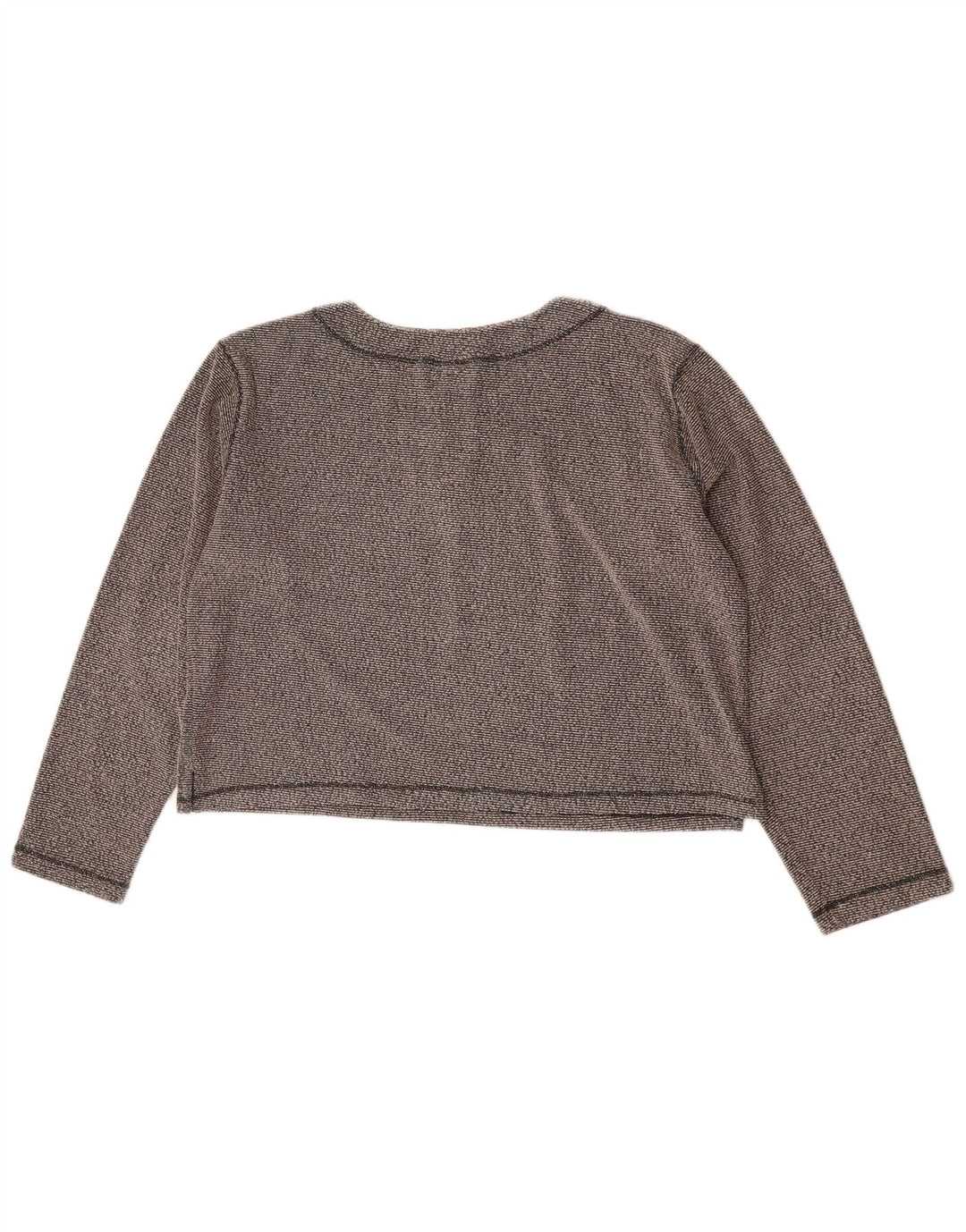 Champion Womens Crop Top Langærmet UK 16 Large Grey Flecked Polyester