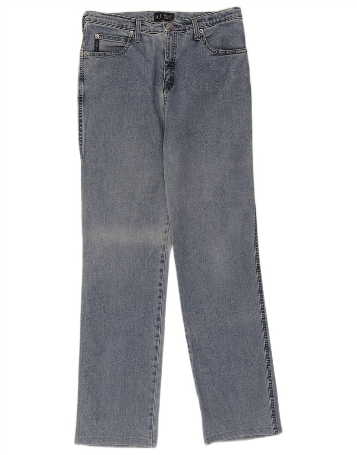 ARMANI lige jeans til kvinder W29 L28 blå bomuld