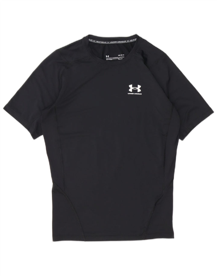 Under Armour Herre Heat Gear T-Shirt Top Stor Sort Polyester
