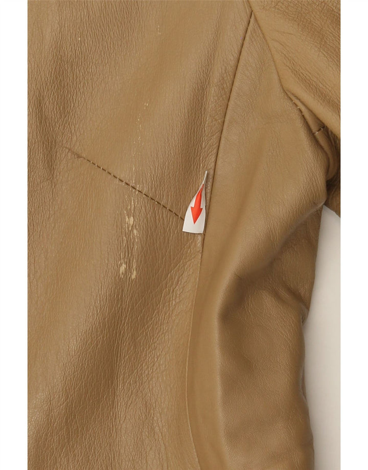 Vintage læderfrakke til kvinder IT 44 Medium Beige