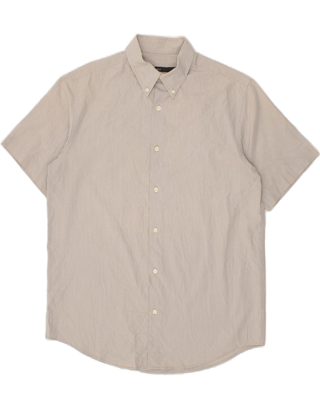 JULES Mens Short Sleeve Shirt Size 41 42 Medium Grey Cotton Vintage Jules and Second-Hand Jules from Messina Hembry 