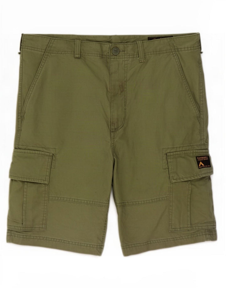 Superdry Cargo Shorts til mænd W32 mellemgrøn bomuld