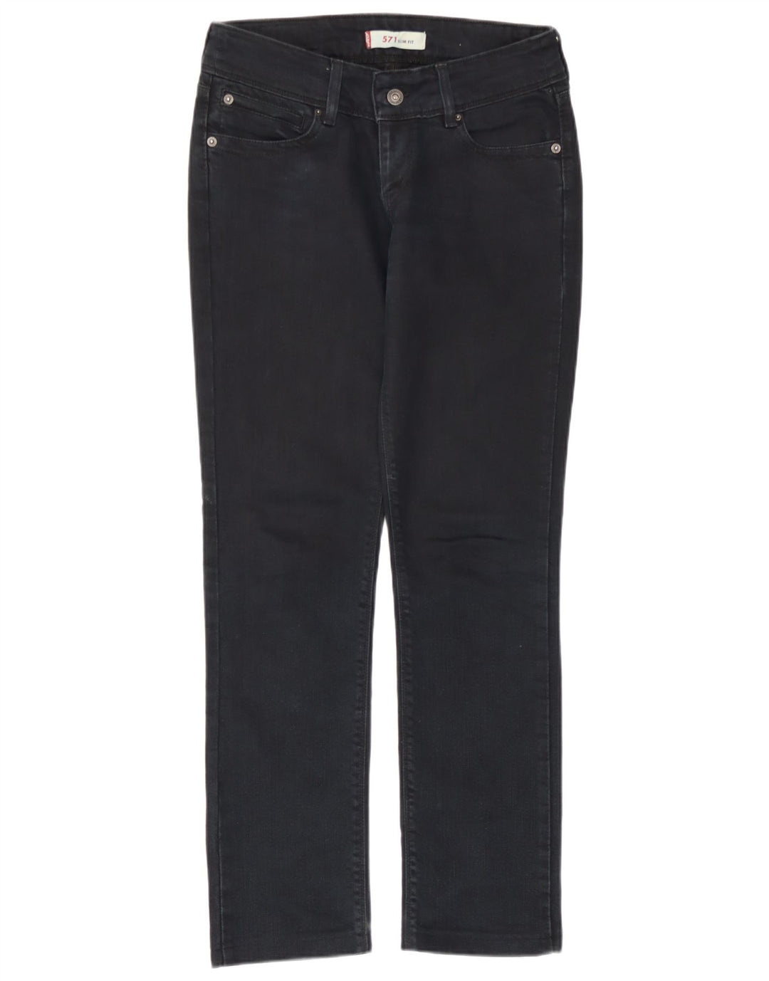 Levi's Dame 571 Slim Jeans W26 L28 Marineblå