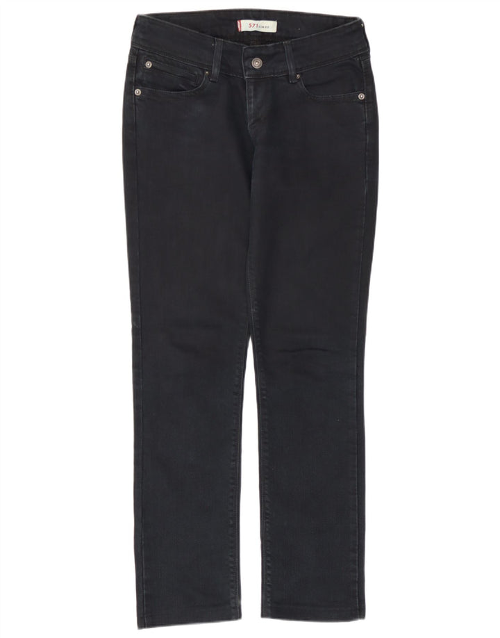 Levi's Dame 571 Slim Jeans W26 L28 Marineblå
