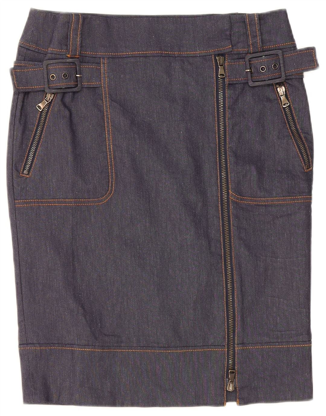 Max & Co. Dame denimnederdel UK 10 Small W30 Navyblå polyamid