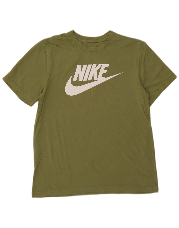 Nike Herre grafisk T-shirt top mellemgrøn bomuld