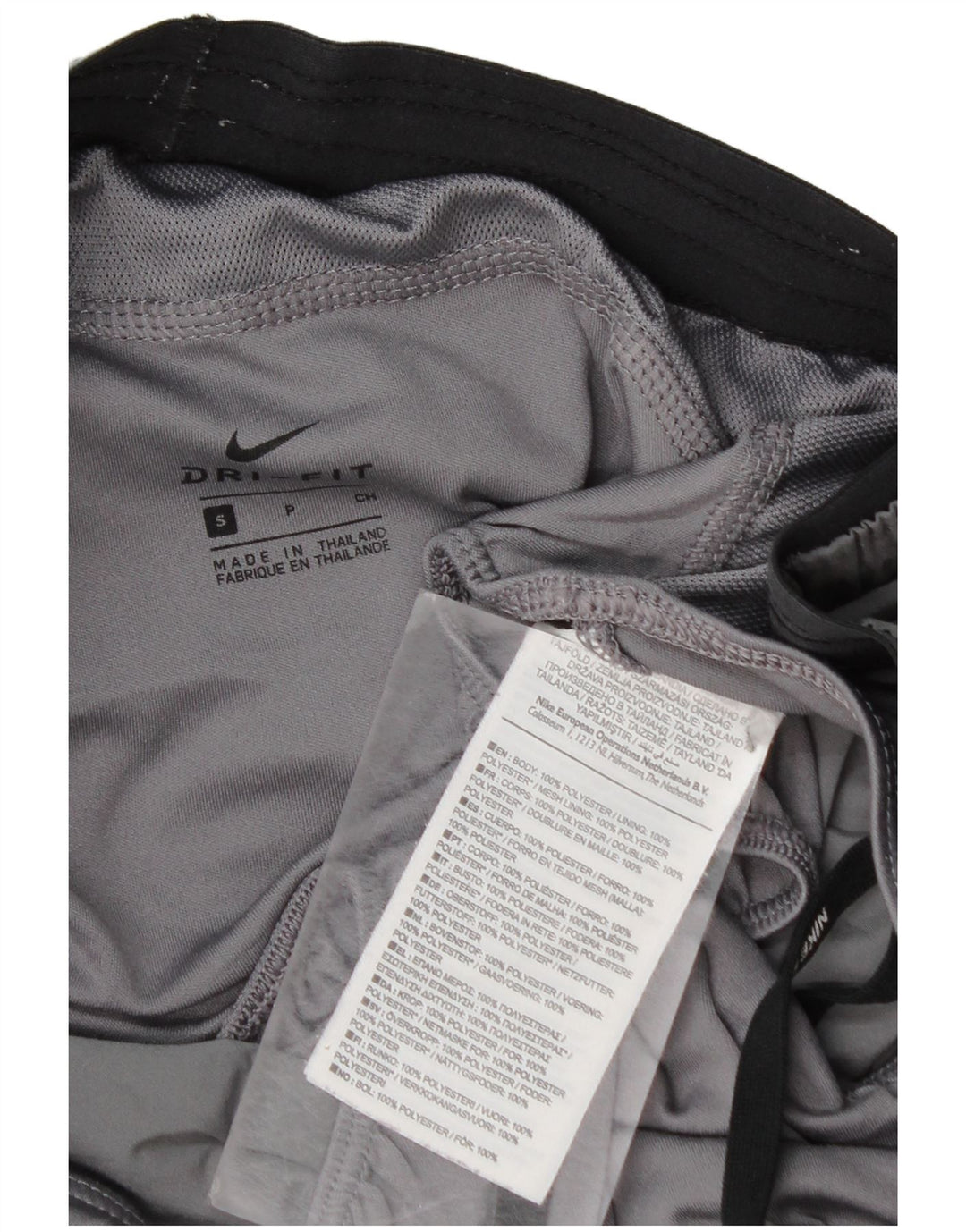 Nike Dame Dri Fit Sportshorts UK 10 Small Grå Polyester