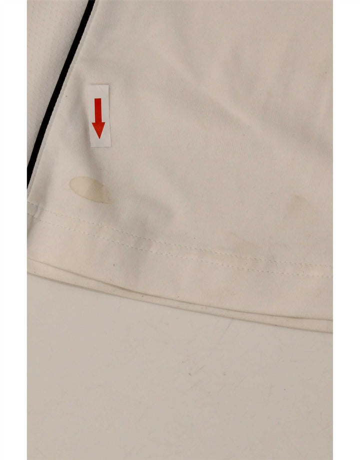 Adidas Dame Polo Shirt UK 12 Medium White Colourblock Polyester