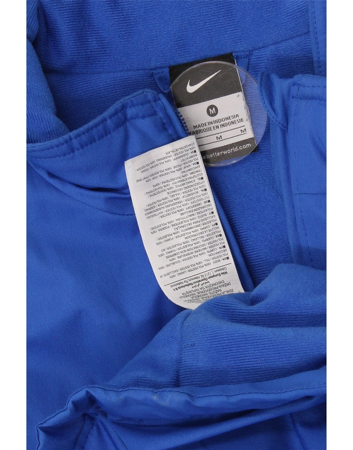 NIKE Mens Graphic Windbreaker Coat UK 38 Medium Blue Colourblock Polyester Vintage Nike and Second-Hand Nike from Messina Hembry 
