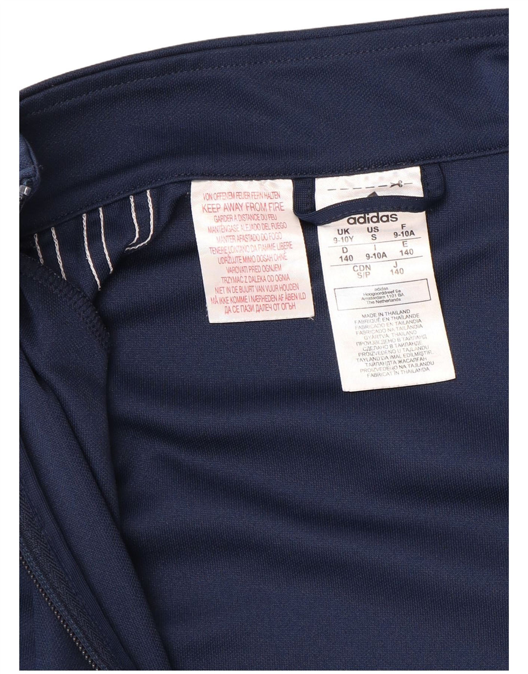 ADIDAS Aeroready træningsdragt topjakke til drenge 9-10 år marineblå polyester