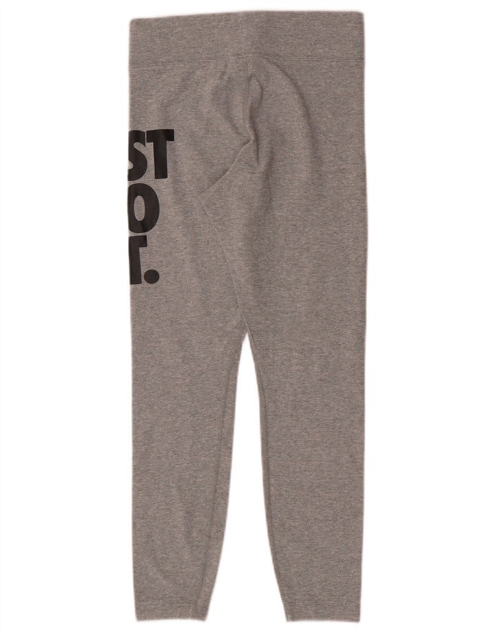 Nike Grafiske Leggings til kvinder UK 8 Små grå flækkede bomuld