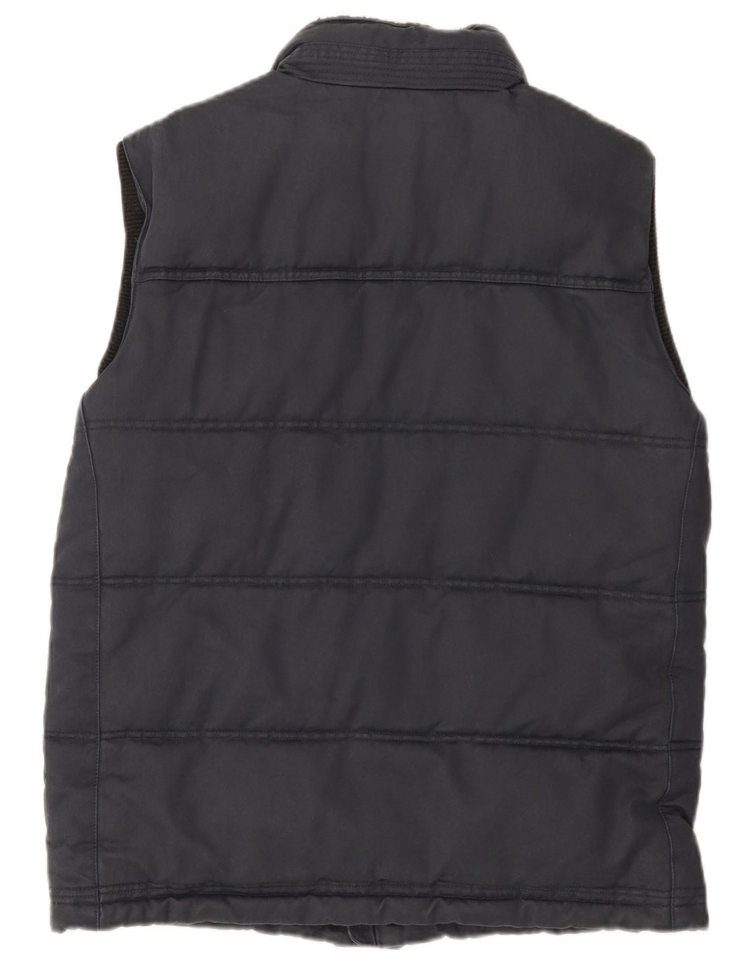 Fat Face Herre Polstret Gilet UK 38 Medium Navy Blue Bomuld