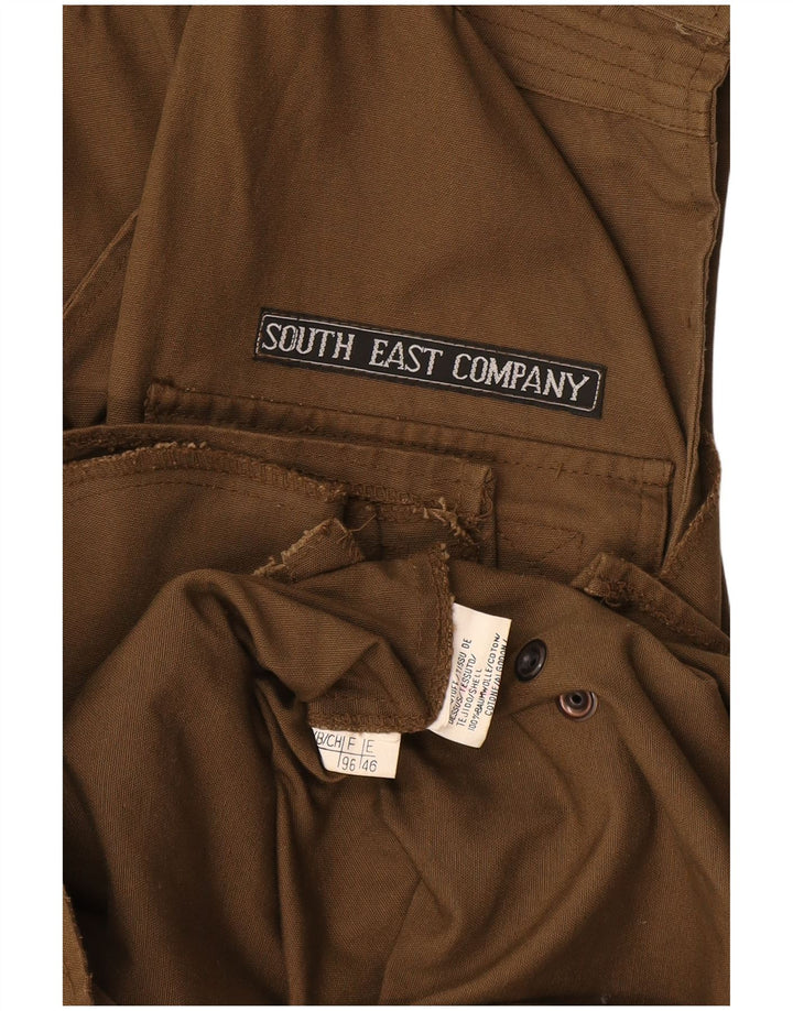 Vintage Herre Loose Fit Utility Gilet IT 48 Medium Brown Cotton