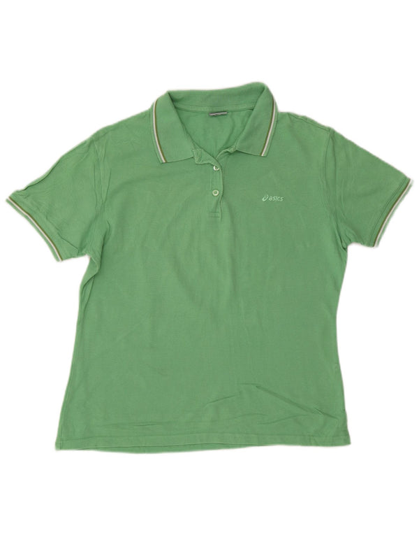 Asics Dame Polo Shirt UK 20 2XL Grøn Bomuld