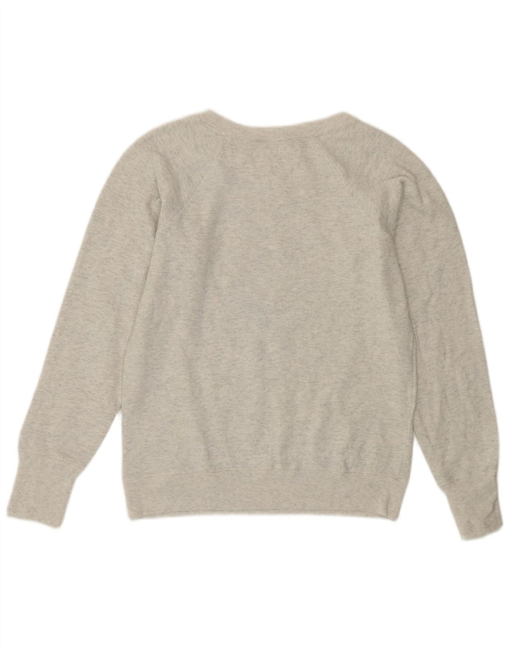 Champion Dame Grafisk Oversized Sweatshirt Jumper UK 10 Lille Grå