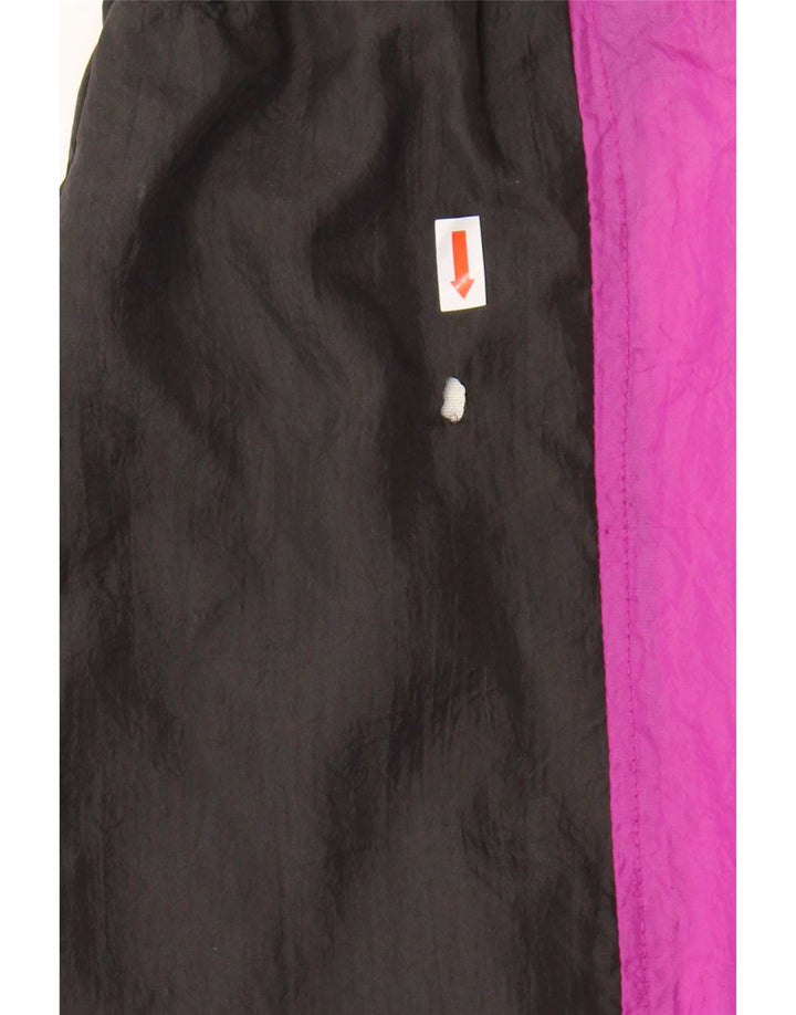Vintage træningsdragt til mænd Topjakke Stor sort Colourblock Nylon