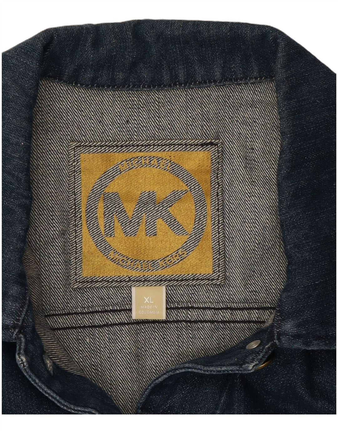 MICHAEL KORS Dame Crop denimjakke UK 18 XL Blå Bomuld
