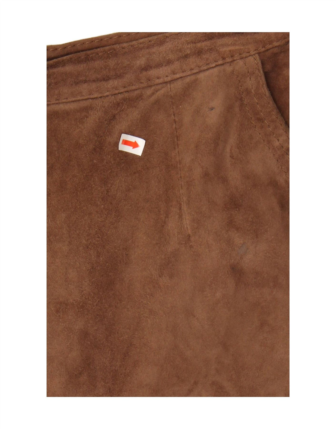 VINTAGE Womens Suede A-Line Skirt W28 Medium Brown Vintage Vintage and Second-Hand Vintage from Messina Hembry 