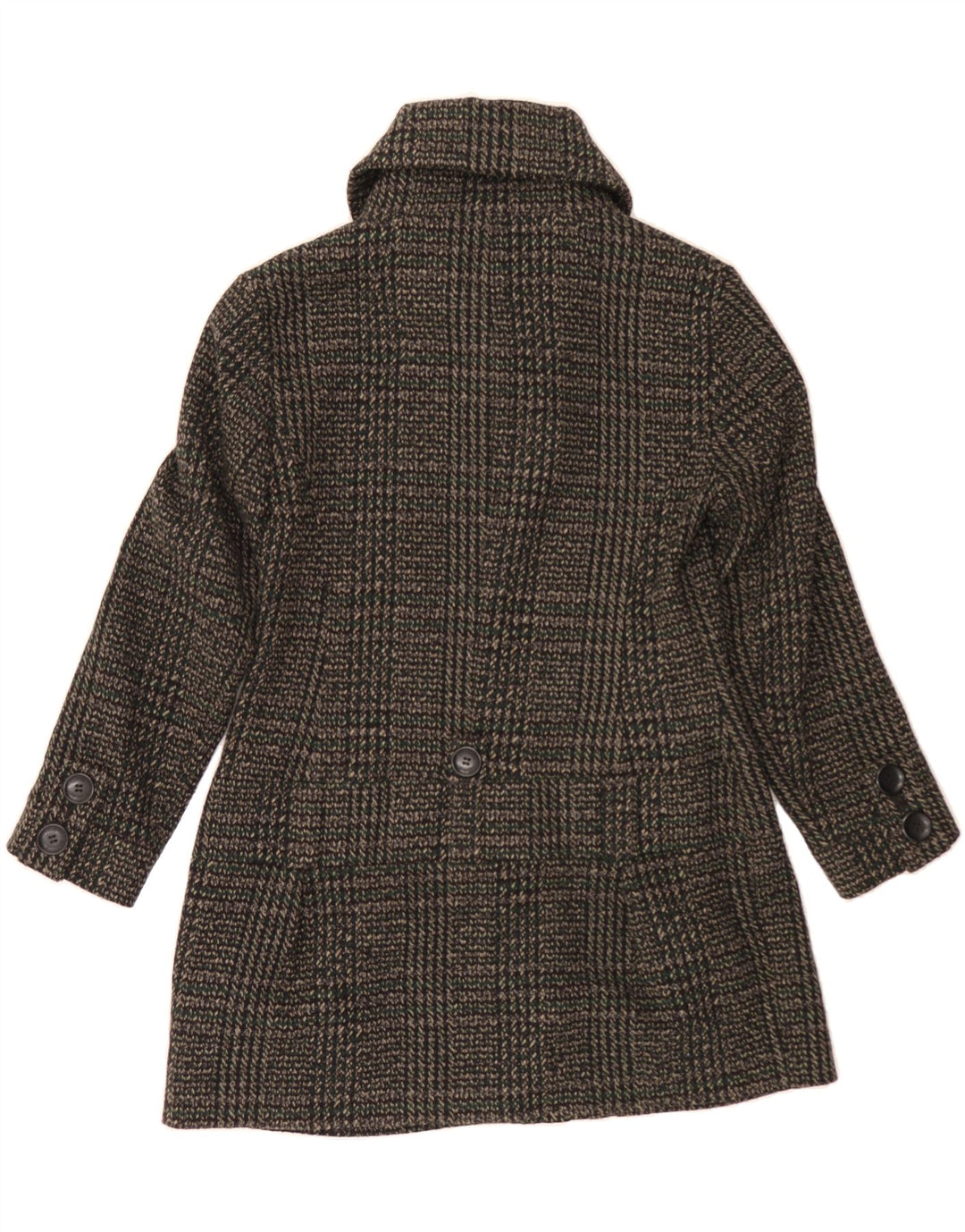 STREET ONE Womens Overcoat UK 14 Medium Black Check Acrylic Vintage Street One and Second-Hand Street One from Messina Hembry 