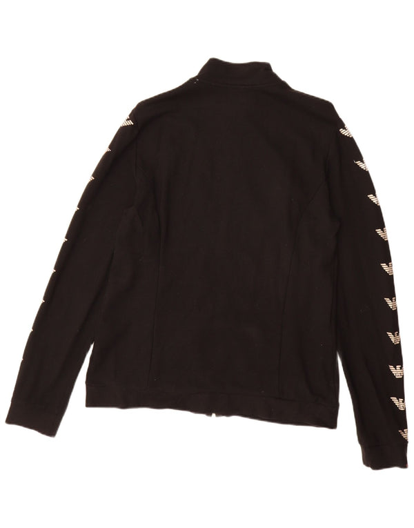 EMPORIO ARMANI Grafisk træningsdragt drengejakke 15-16 år XL Sort