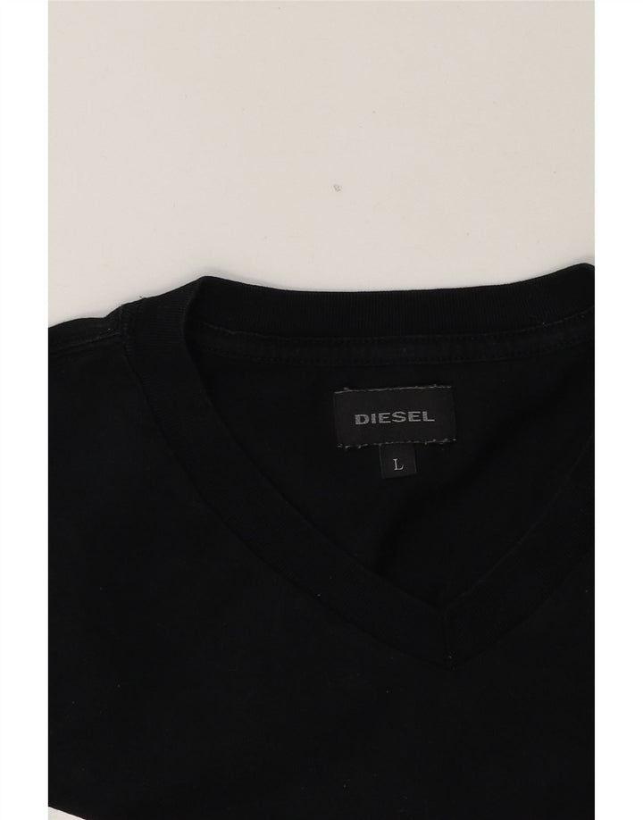 DIESEL Mens Graphic T-Shirt Top Large Black Cotton Vintage Diesel and Second-Hand Diesel from Messina Hembry 