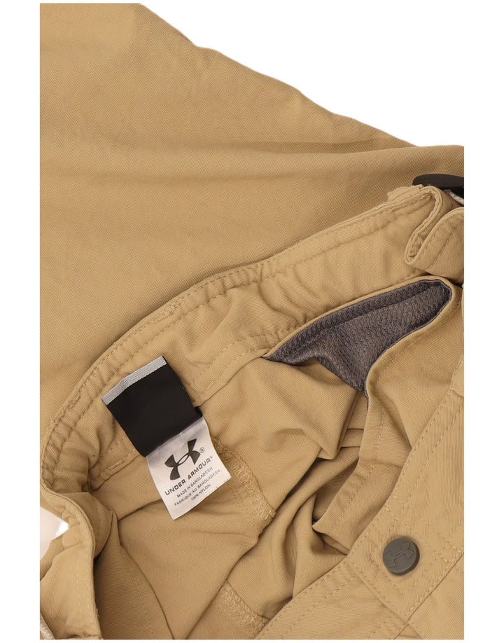 Under Armour Dame Straight Cargo Bukser W24 L30 Beige Nylon