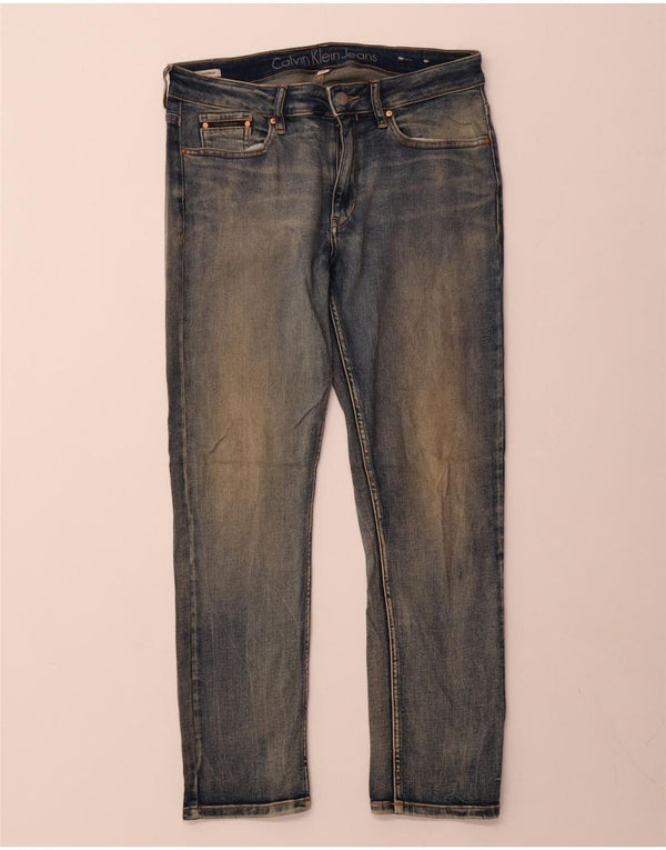 Calvin Klein Dame Slim Jeans US 8 Medium W30 L27 Blå