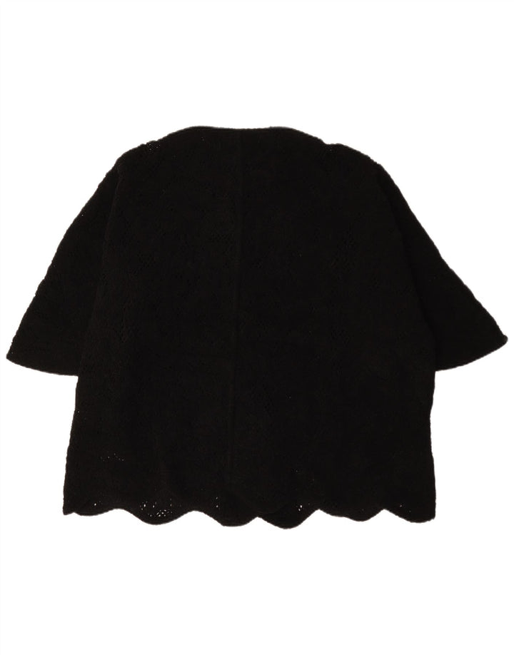 Zara Kortærmet Oversized Blazer Jakke UK 14 Medium Sort