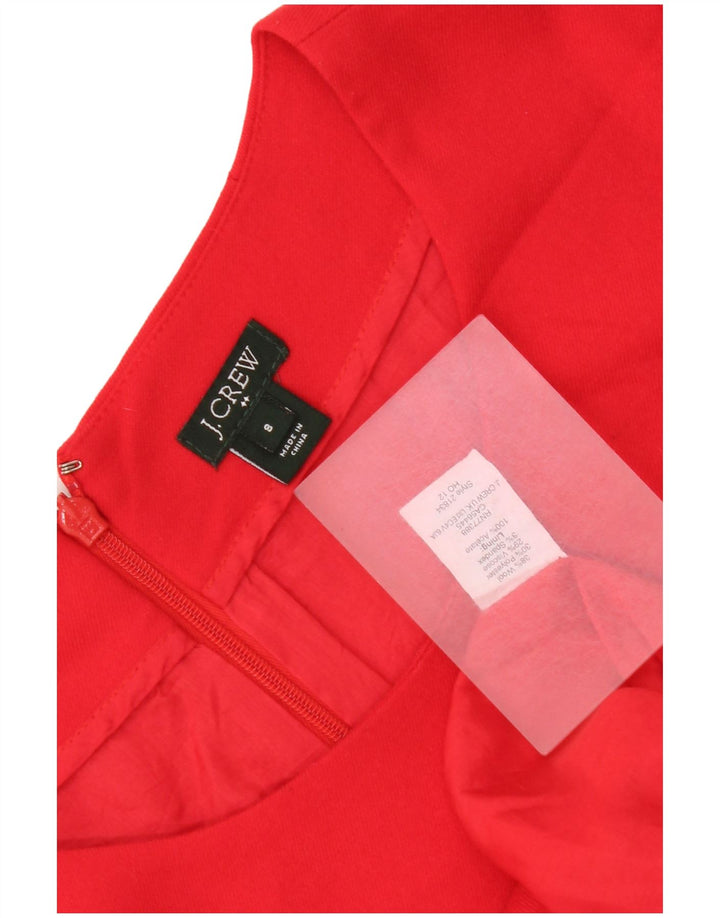 J. Crew Womens 3/4-ærmet Shift Dress US 8 Medium Rød Uld