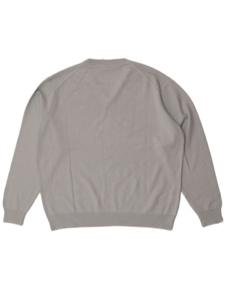 Lacoste Herre V-hals sweater str. 6 XL Blå uld