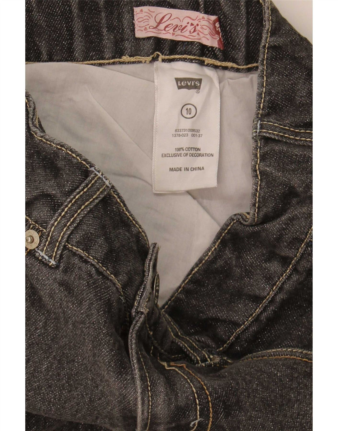 Levi's piger denimshorts 9-10 år W24 Grå bomuld