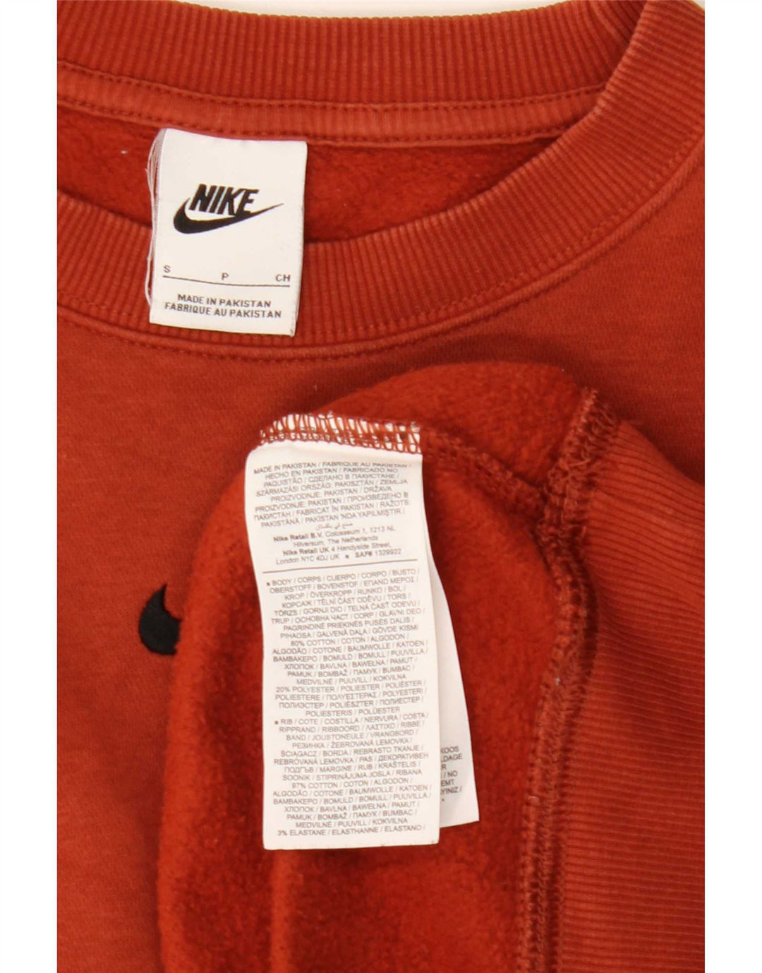 Nike Sweatshirt Jumper til mænd Small Brown Bomuld
