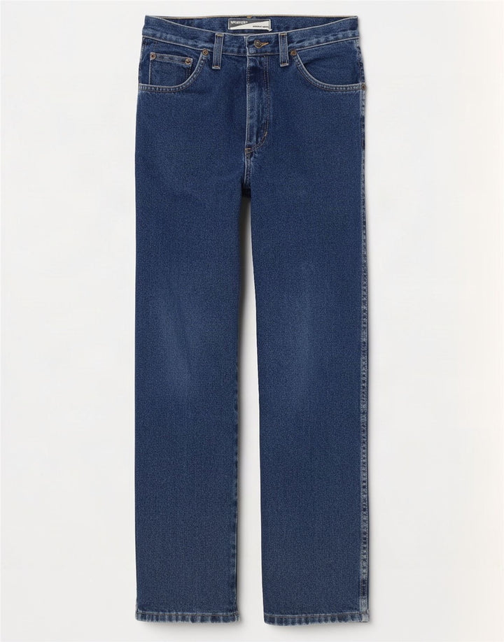 Wrangler Herre Regular Straight Jeans W30 L30 Blå Bomuld