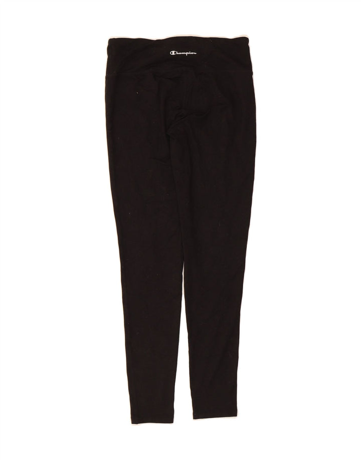 CHAMPION Womens Leggings UK 14 Medium  Black Polyester Vintage Champion and Second-Hand Champion from Messina Hembry 