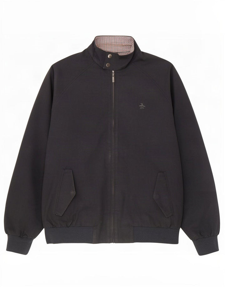 Penguin Herre Bomber Jacket UK 40 Large Navy Blue Cotton