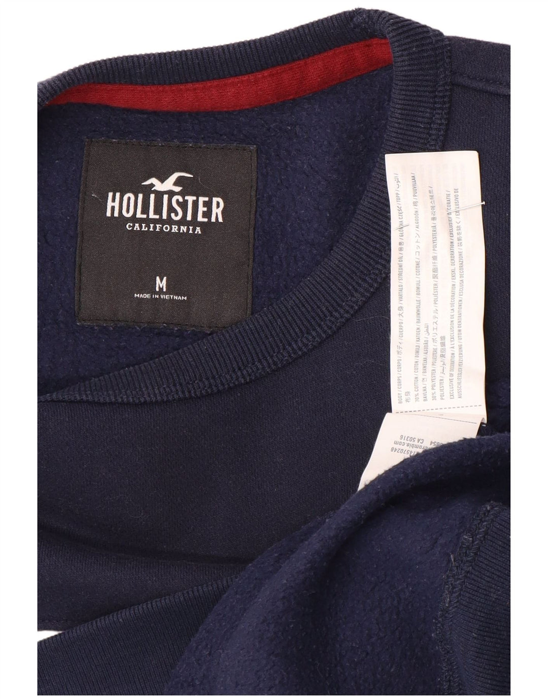 Hollister Herre grafisk sweatshirt Jumper Medium Marineblå Colourblock
