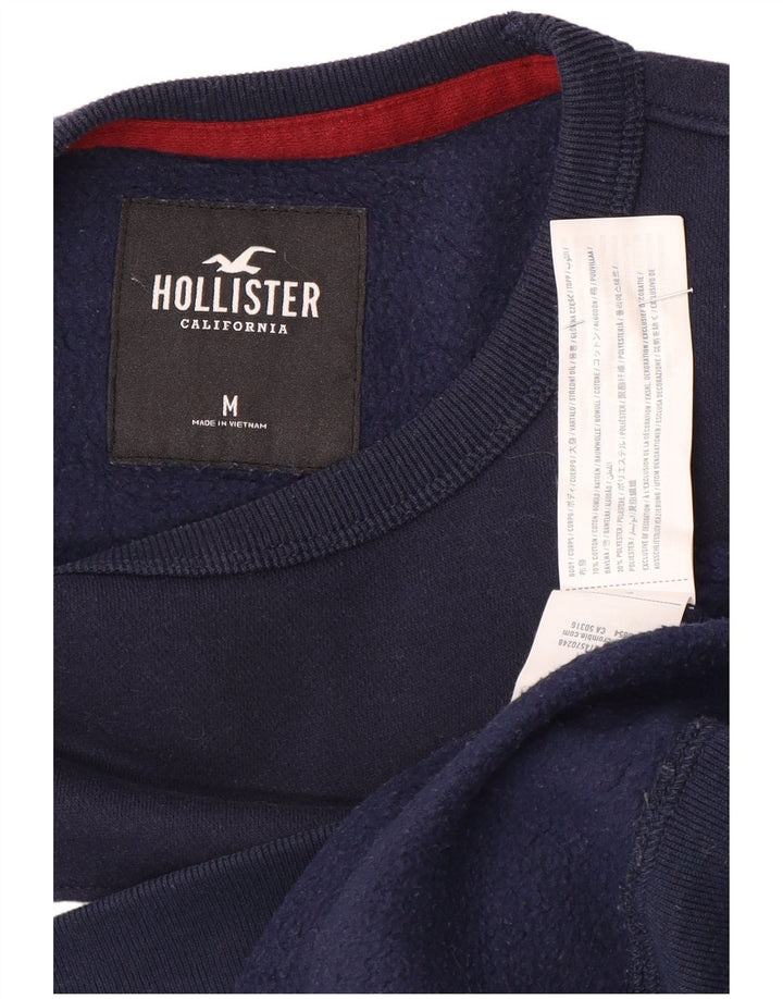 Hollister Herre grafisk sweatshirt Jumper Medium Marineblå Colourblock