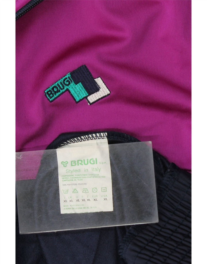 BRUGI Træningsdragt til mænd Topjakke XL Marineblå Colourblock Polyester