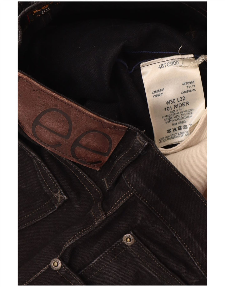 Lee Herre Rider Straight Jeans W30 L32 Sort Bomuld