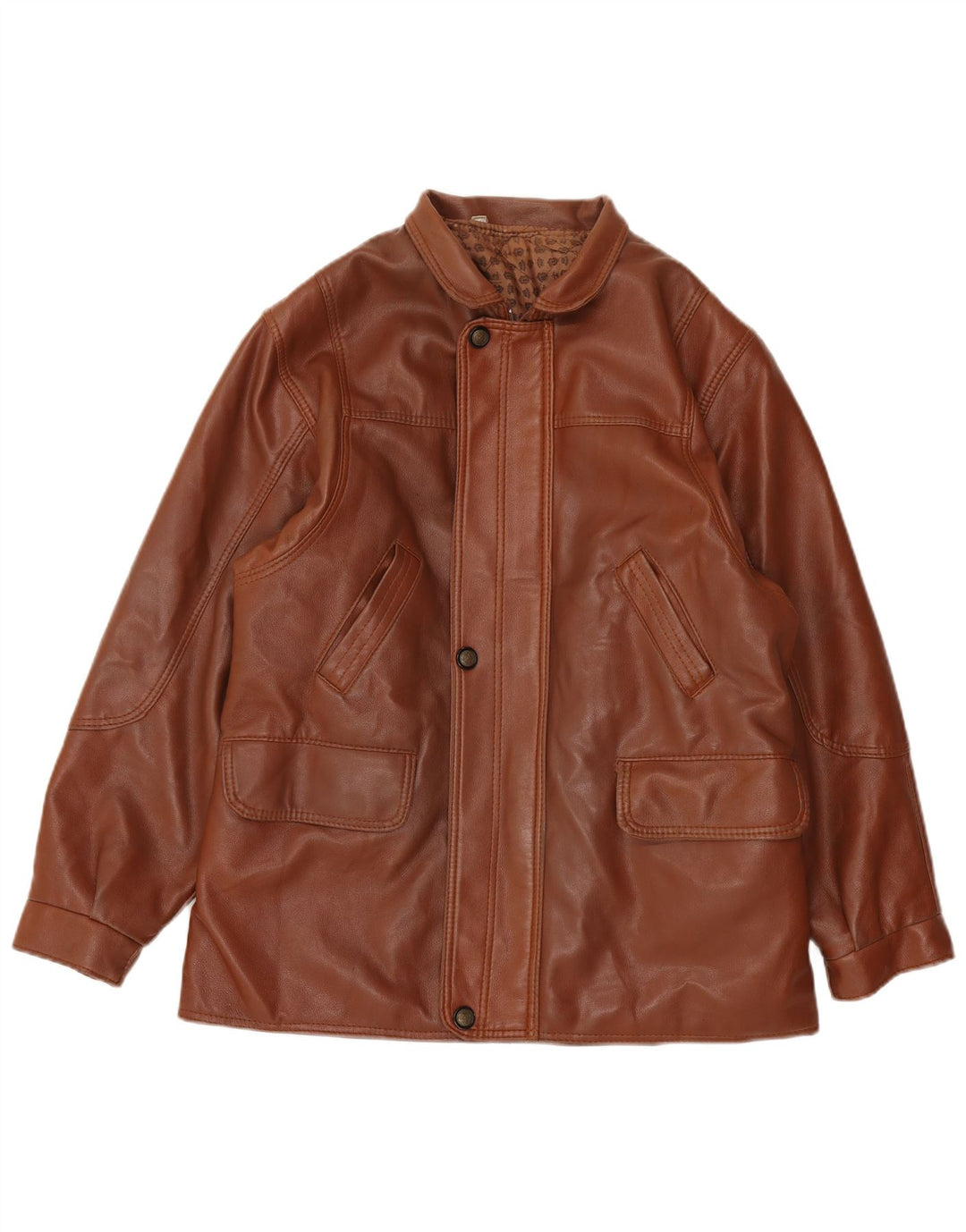 Vintage herre læderjakke UK 38 Medium Brown
