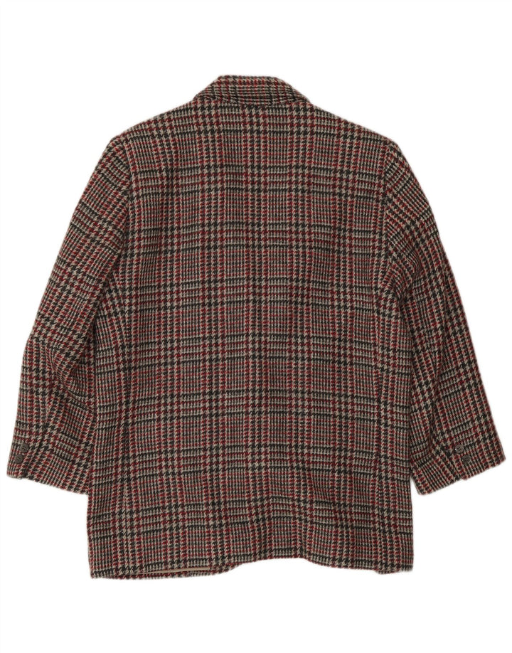 VINTAGE Dame Blazer Jacket UK 16 Large Multicolor Houndstooth